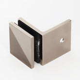 Frameless shower glass BRACKET SQUARE GLASS TO WALL 90 Degrees - Polished Nickel